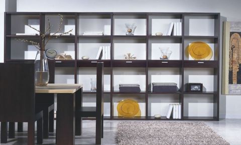 El salón con muebles modulares