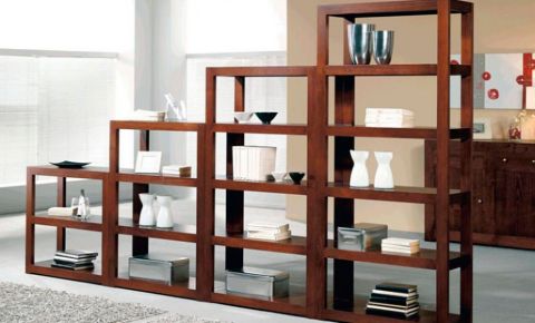 Mueble librería en madera maciza