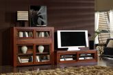 Muebles salón madera nogal Alaska