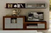 Mueble de salón de diseño en madera natural