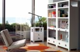 Mueble para libros en blanco